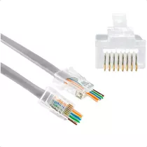 Ficha Pack Red Rj45 Macho Cat6 8slots Pasante X100unidades