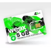 Sim´s Weex + 5gb Libres