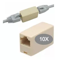 10x Emenda Conector Rj45 Fêmea Cabo De Rede Internet C6 C5e