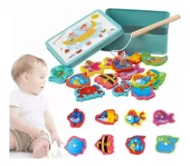 Juego De Pesca Magnetico Juguete Didáctico Para Niños Pescar