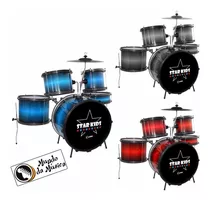 Bateria Infantil Luen Star Kids Top -  Completa C/ Nfe