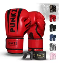 Guantes De Box Punkzz Para Kickboxing,strap Velcro, 8 - 18oz