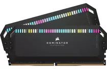 Memoria Ram Dominator Platinum Rgb Gamer Color Negro 64gb 2 Corsair Cmt64gx5m2b6000c40