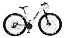 Mountain Bike Ksw Xlt Mtb Aro 29 17  21v Freios De Disco Mecânico Câmbios Shimano Tz Cor Branco/preto