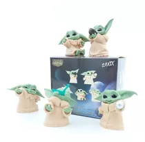 Set De 5 Figuras Baby Yoda Star Wars De Colección