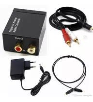 Kit Conversor Audio Optico A Rca O Aux  + Cable 2 Cables