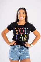 Blusa T-shirt You Can Camiseta Feminina Blusinha Praia