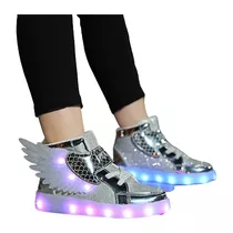 Zapatos Led Para Niñas / Moderno Luces Incleibles Recargable