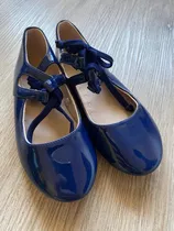 Zapatos Nena Zara Talle 27 Charol Azul Marino Ballerinas