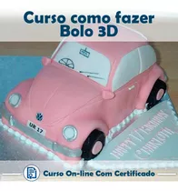 Curso Ead Videoaula Como Fazer Bolo 3d +certificado + Brinde