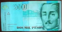 Coleccionable Billete 2000 Antiguo Colombia