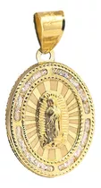 Dije Medalla Virgen Guadalupe Resplandor Oro 10k Abba Joyas
