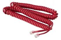  Cable De Telefono 2 Metros Rulo Rj9 Espiral Rojo