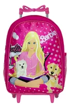 Mochila Infantil Juvenil Menina Bolsa Barbie Criança Rodinha