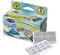 Kit 03 Filtro Refil Carvão Ativado Fonte Água Plast Pet