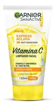 Garnier Skin Active Limpiador Facial Express Aclara Anti Manchas Vitamina C Piel Mixta 150 Ml