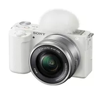 Sony Alpha Kit Zv-e10 + Lente Selp1650 Ilczve10l Sin Espejo Color  Blanco