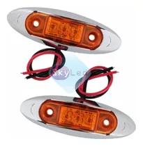 Lanterna Lateral Fish 2 Pçs - 3 Leds - 12 A 24 V  Laranja