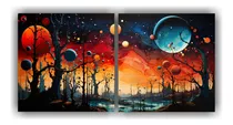 60x30cm Lienzos Modernos Rectangulares Deep Dream Abstracto