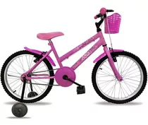 Bicicleta Infantil Feminina Com Rodinha Aro 20 Bella 2023 Cor Rosa