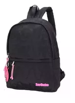 Mochila Las Oreiro Urbana Escolar Pota Notebook C/ Llavero Color Negro Diseño De La Tela Liso