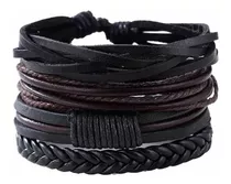 Pulsera Hombre Y Mujer De Cuero - Moda Elegante Vikingo