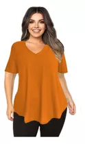 Remera Mujer Algodón Campana Escote V Talles 3-4-5-6-7