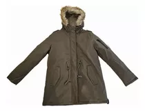 Campera Con Capucha Mujer Abrigo Parka Peluche Importada P2