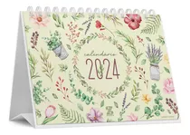 Calendário De Mesa 2024 - Folhas & Flores