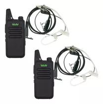 2pcs Wln Kd-c1 Uhf Mhz Mini Walkie Talkies Con Auricular Rec