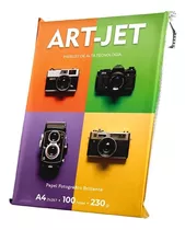 Papel Glossy Foto Fotográfico A4 230gr X 100h Hojas Art-jet® Color Blanco