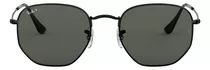 Anteojos Ray-ban Hexagonal Original, Negro/verde