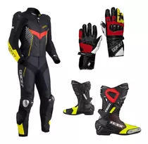 Kit Texx Pista Macacão 2 Peças + Bota + Luva 