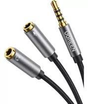 Ugreen Splitter De Auriculares Micrófono 2 Hembra A 1 Macho