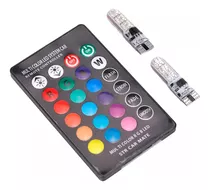 Led Posicion T10 Pixel Multicolor Rgb + Control Remoto -par