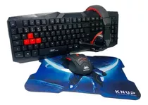 Kit Game Teclado + Mouse 3200dpi + Headset + Mousepad Gaming