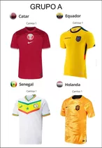 Arte Vetor Camisa Seleções Copa Do Mundo 2022- 32 Artes