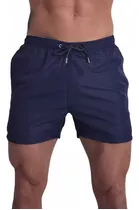 Short De Baño Hombre Liso Traje Malla Suspensor Bolsillos