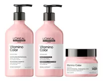Shampoo 500ml +conditioner +mascarilla Loreal Vitamino Color