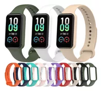 Pulseira Silicone Borracha Para Xiaomi Amazfit Band 7 Cores Cor Preto