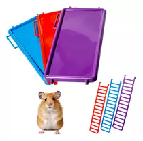 Andar Com Escada Acessório Para Gaiola Hamster Jelplast 2un