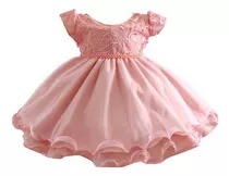Vestido Infantil Rosê Rodado Festa Chá De Bebê Aniversário 