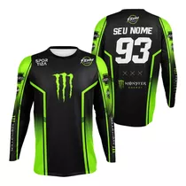 Camisa Motocross Monster Trilha Personalizada Nome E Numero