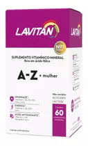 Suplemento Em  Comprimidos Lavitan  A-z Mulher Vitaminas Em Pote 60 Un
