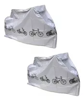 Pack X 2 Funda Carpa Lona Cubre Moto Bicicleta Con Diseño