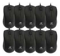 Kit 10 Mouse Optico Usb Ms26bk Preto C3tech Fio Mais Extenso