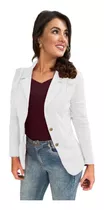 Blazer Feminino Neoprene Luxo Social Alfaiataria Acinturado