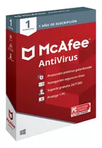 Antivirus Mcafee Antivirus 1 Dispositivo 1 Año Digital