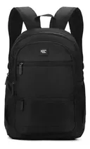 Mochila Liceal Estudiante Aoking Xn3306-5 Color Negro Diseño De La Tela Liso