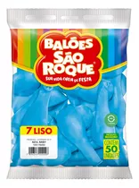 Bexiga Balão São Roque 7 Liso - Diversas Cores - 50 Unidades